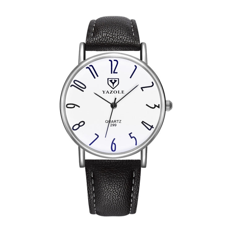 YAZOLE 299 Arabic Numerals Dial Couple Business Belt Watch, Small White Tray Brown Belt, Small Black Tray Black Belt, Small White Tray Black Belt, Small Black Tray Brown Belt, Large White Tray Black Belt, Large White Tray Red Belt