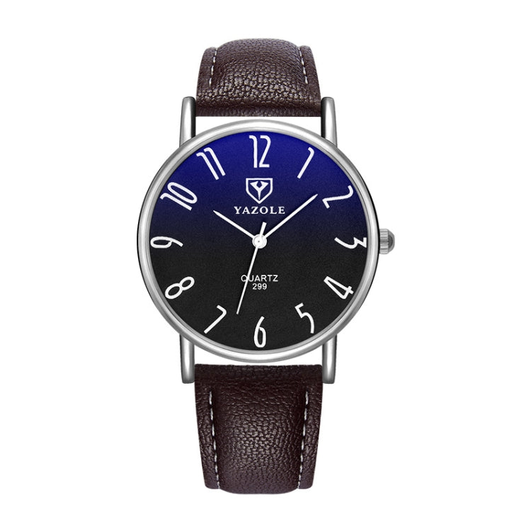 YAZOLE 299 Arabic Numerals Dial Couple Business Belt Watch, Small White Tray Brown Belt, Small Black Tray Black Belt, Small White Tray Black Belt, Small Black Tray Brown Belt, Large White Tray Black Belt, Large White Tray Red Belt