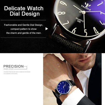 YAZOLE 299 Arabic Numerals Dial Couple Business Belt Watch, Small White Tray Brown Belt, Small Black Tray Black Belt, Small White Tray Black Belt, Small Black Tray Brown Belt, Large White Tray Black Belt, Large White Tray Red Belt