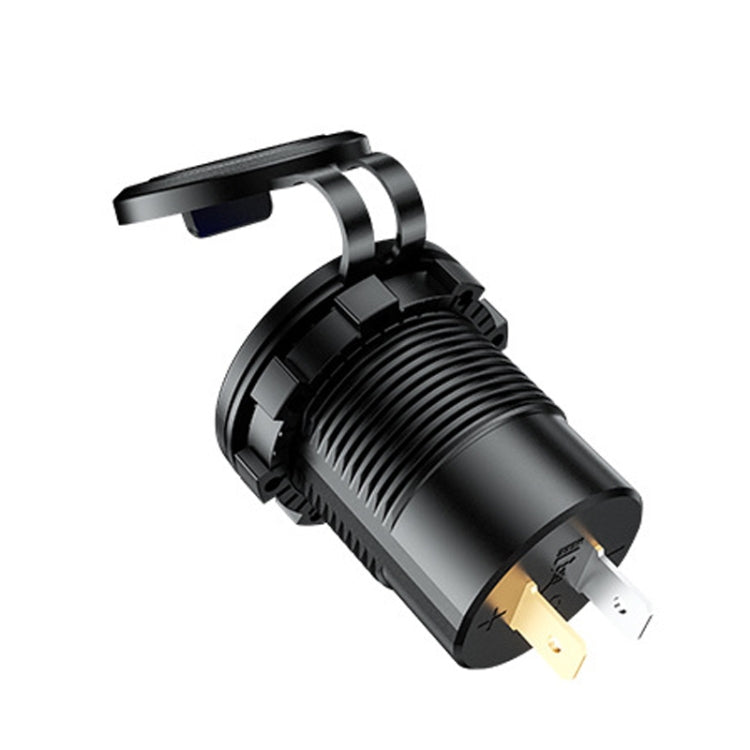 Car Motorcycle Ship Modified USB Charger Waterproof PD + QC3.0 Fast Charge, Blue Light With Terminal, Red Light With Terminal, Green Light With Terminal, Red Light With 60cm Line, Green Light With 60cm Line