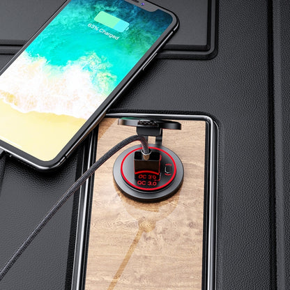 Car Motorcycle Ship Modified USB Charger Waterproof PD + QC3.0 Fast Charge, Blue Light With Terminal, Red Light With Terminal, Green Light With Terminal, Red Light With 60cm Line, Green Light With 60cm Line
