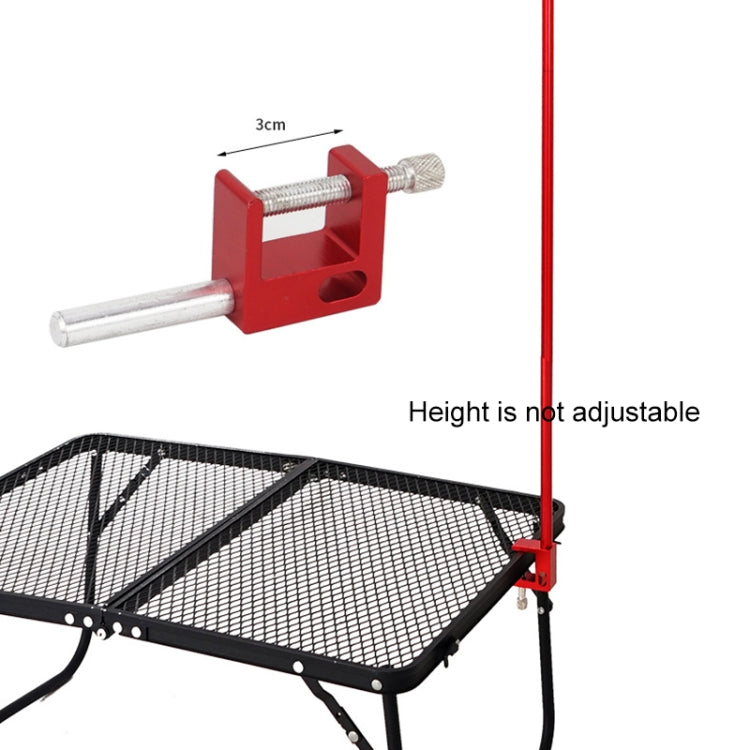 CLS Outdoor Aluminum Alloy Mini Simple Light Stand Camping Foldable Fixed Light Bracket, Inserted-type, Red, Black