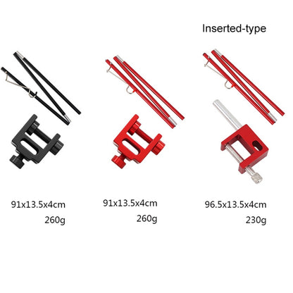 CLS Outdoor Aluminum Alloy Mini Simple Light Stand Camping Foldable Fixed Light Bracket, Inserted-type, Red, Black