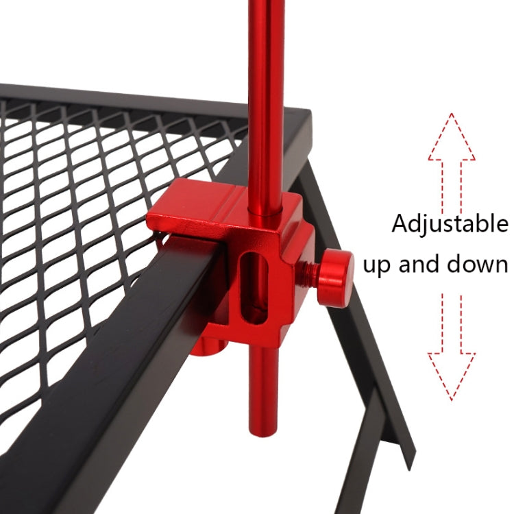 CLS Outdoor Aluminum Alloy Mini Simple Light Stand Camping Foldable Fixed Light Bracket, Inserted-type, Red, Black