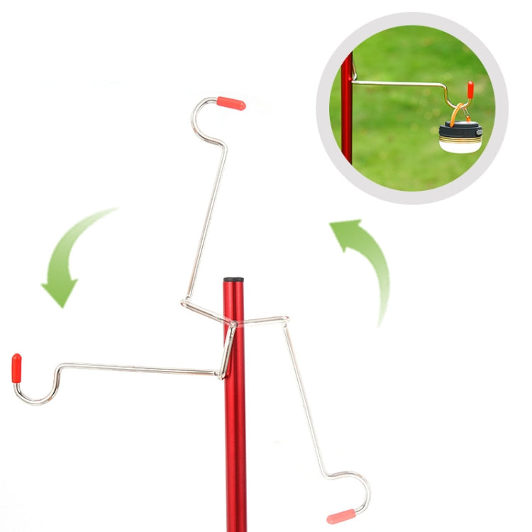 CLS Outdoor Aluminum Alloy Mini Simple Light Stand Camping Foldable Fixed Light Bracket, Inserted-type, Red, Black