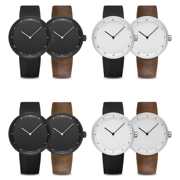 YAZOLE Simple Fashion Quartz Couple Watch, 521 Black Shell Black Tray Black Belt, 521 Black Shell Black Tray Brown Belt, 521 Silver Shell White Tray Black Belt, 521 Silver Shell White Tray BrownBelt, 523 Black Shell Black Tray Black Belt
