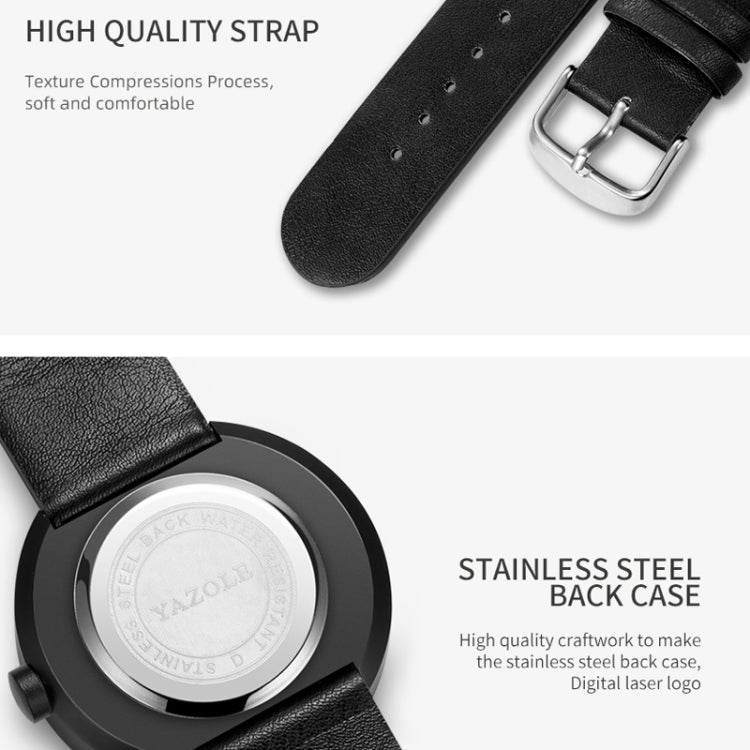 YAZOLE Simple Fashion Quartz Couple Watch, 521 Black Shell Black Tray Black Belt, 521 Black Shell Black Tray Brown Belt, 521 Silver Shell White Tray Black Belt, 521 Silver Shell White Tray BrownBelt, 523 Black Shell Black Tray Black Belt