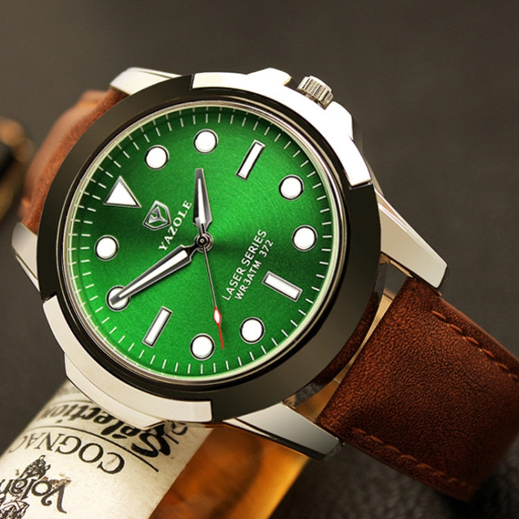 YAZOLE 372 Men Sports Watch Luminous Simple Quartz Watch, Black Tray Black Belt, Black Tray Brown Belt, Blue Tray Black Belt, Blue Tray Brown Belt, Green Tray Black Belt, Green Tray Brown Belt