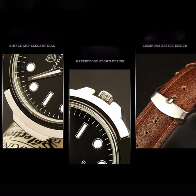 YAZOLE 372 Men Sports Watch Luminous Simple Quartz Watch, Black Tray Black Belt, Black Tray Brown Belt, Blue Tray Black Belt, Blue Tray Brown Belt, Green Tray Black Belt, Green Tray Brown Belt