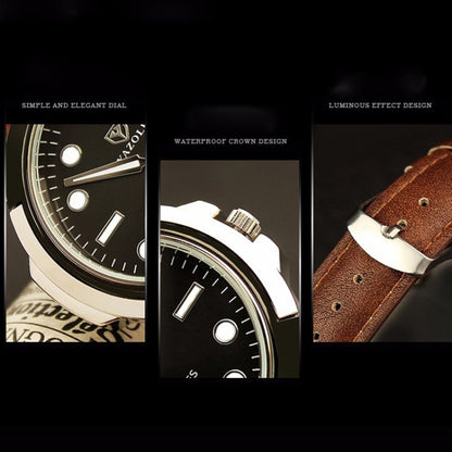 YAZOLE 372 Men Sports Watch Luminous Simple Quartz Watch, Black Tray Black Belt, Black Tray Brown Belt, Blue Tray Black Belt, Blue Tray Brown Belt, Green Tray Black Belt, Green Tray Brown Belt