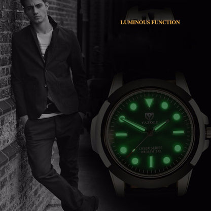 YAZOLE 372 Men Sports Watch Luminous Simple Quartz Watch, Black Tray Black Belt, Black Tray Brown Belt, Blue Tray Black Belt, Blue Tray Brown Belt, Green Tray Black Belt, Green Tray Brown Belt