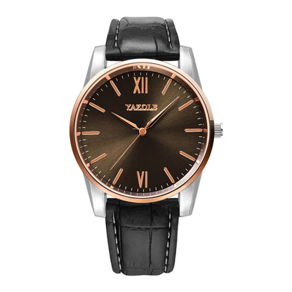YAZOLE Simple Digital Two-color Dial Quartz Men Watch, 541 Blue Tray Black Belt, 541 Blue Tray Brown Belt, 541 Brown Tray Black Belt, 541 Brown Tray Brown Belt, 542 Blue Tray Black Belt, 542 Blue Tray Brown Belt, 542 Brown Tray Black Belt