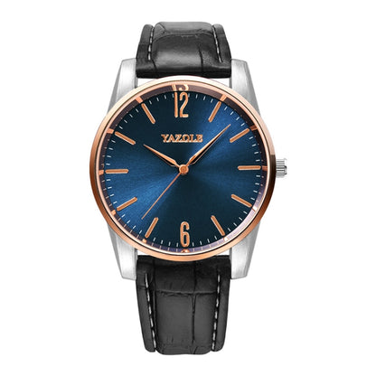 YAZOLE Simple Digital Two-color Dial Quartz Men Watch, 541 Blue Tray Black Belt, 541 Blue Tray Brown Belt, 541 Brown Tray Black Belt, 541 Brown Tray Brown Belt, 542 Blue Tray Black Belt, 542 Blue Tray Brown Belt, 542 Brown Tray Black Belt