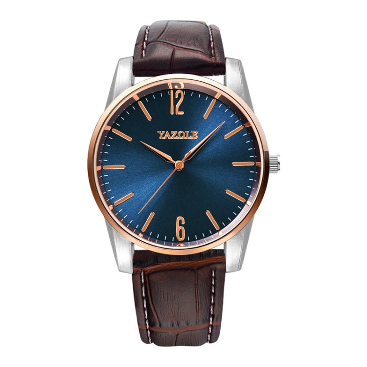 YAZOLE Simple Digital Two-color Dial Quartz Men Watch, 541 Blue Tray Black Belt, 541 Blue Tray Brown Belt, 541 Brown Tray Black Belt, 541 Brown Tray Brown Belt, 542 Blue Tray Black Belt, 542 Blue Tray Brown Belt, 542 Brown Tray Black Belt