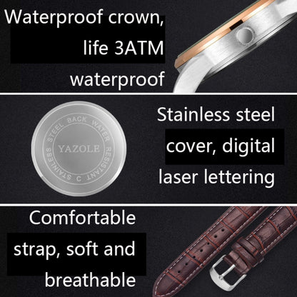 YAZOLE Simple Digital Two-color Dial Quartz Men Watch, 541 Blue Tray Black Belt, 541 Blue Tray Brown Belt, 541 Brown Tray Black Belt, 541 Brown Tray Brown Belt, 542 Blue Tray Black Belt, 542 Blue Tray Brown Belt, 542 Brown Tray Black Belt
