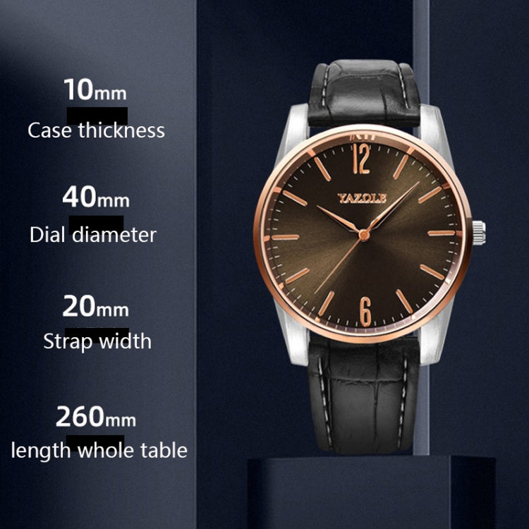 YAZOLE Simple Digital Two-color Dial Quartz Men Watch, 541 Blue Tray Black Belt, 541 Blue Tray Brown Belt, 541 Brown Tray Black Belt, 541 Brown Tray Brown Belt, 542 Blue Tray Black Belt, 542 Blue Tray Brown Belt, 542 Brown Tray Black Belt