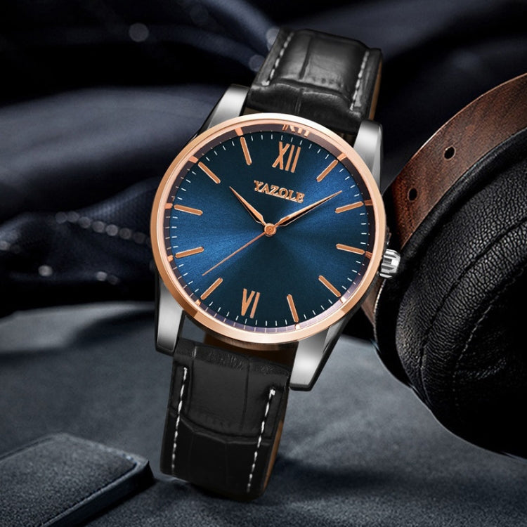 YAZOLE Simple Digital Two-color Dial Quartz Men Watch, 541 Blue Tray Black Belt, 541 Blue Tray Brown Belt, 541 Brown Tray Black Belt, 541 Brown Tray Brown Belt, 542 Blue Tray Black Belt, 542 Blue Tray Brown Belt, 542 Brown Tray Black Belt