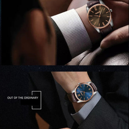 YAZOLE Simple Digital Two-color Dial Quartz Men Watch, 541 Blue Tray Black Belt, 541 Blue Tray Brown Belt, 541 Brown Tray Black Belt, 541 Brown Tray Brown Belt, 542 Blue Tray Black Belt, 542 Blue Tray Brown Belt, 542 Brown Tray Black Belt