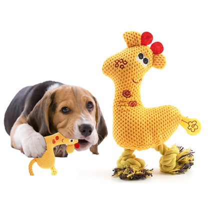 3 PCS Pet Plush Toys For Cats And Dogs Plush Corn Kernels Deer Vocal Dog Toy, Rose Red, Blue, Yellow