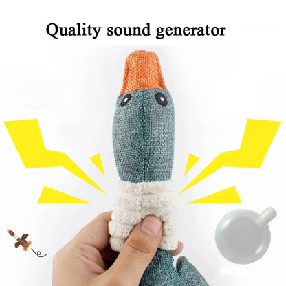 Long Animal Wild Goose Vocal Bite Resistant Dog Toy Plush Molar Dog Supplies, Blue