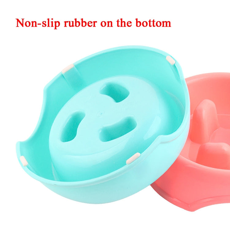Pet Bowl Cat Bowl Feeder Anti-Choking Slow Food Bowl Thickened Dog Bowl, L 21.5 x 22 x 7.5cm, S  16 x 18 x 5cm