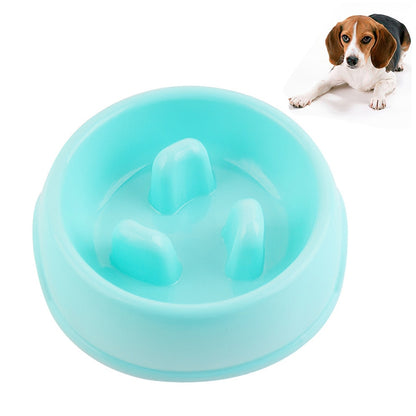 Pet Bowl Cat Bowl Feeder Anti-Choking Slow Food Bowl Thickened Dog Bowl, L 21.5 x 22 x 7.5cm, S  16 x 18 x 5cm