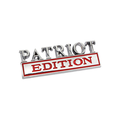 2 PCS Patriot Edition Metal Leaf Board Car Stickers Back Tail Box Label, PATRIOT
