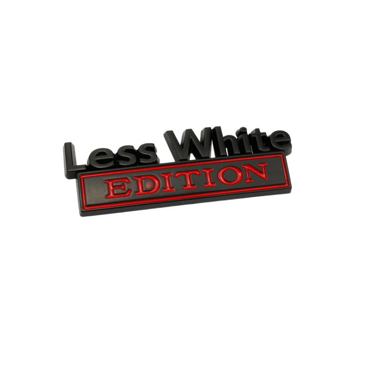 2 PCS Car Metal Leaf Board Label Less White Edition Modified Body Labeling, Less White