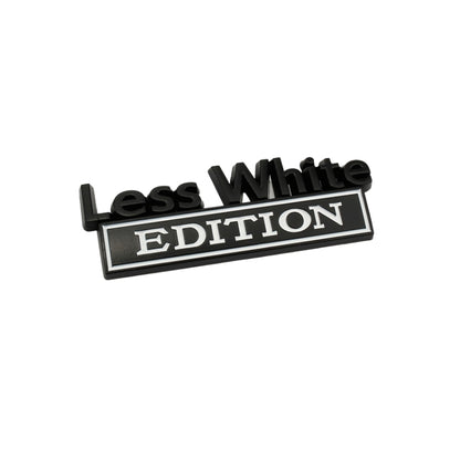 2 PCS Car Metal Leaf Board Label Less White Edition Modified Body Labeling, Less White