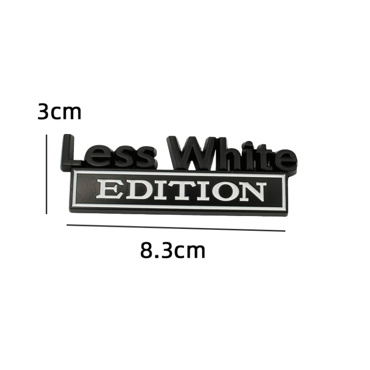 2 PCS Car Metal Leaf Board Label Less White Edition Modified Body Labeling, Less White