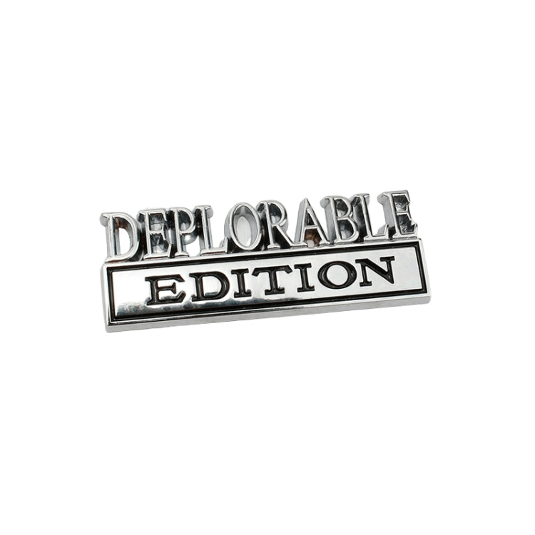 2 PCS Car Modified Metal Car Standard DEPLORABLE Edition Car Stickers, DEPLORABLE