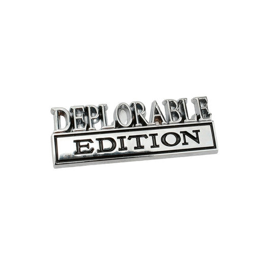 2 PCS Car Modified Metal Car Standard DEPLORABLE Edition Car Stickers, DEPLORABLE