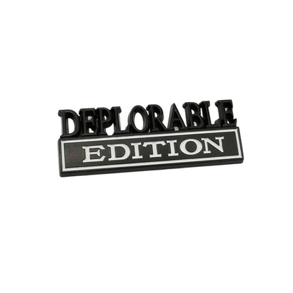 2 PCS Car Modified Metal Car Standard DEPLORABLE Edition Car Stickers, DEPLORABLE