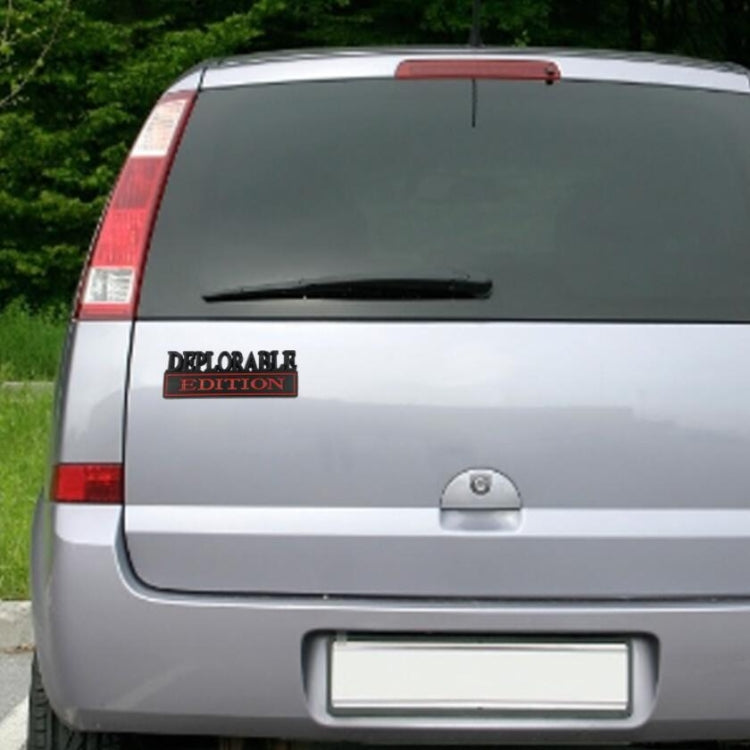 2 PCS Car Modified Metal Car Standard DEPLORABLE Edition Car Stickers, DEPLORABLE