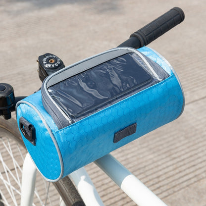 Outdoor Sports Bicycle Bag Front Beam Bag Bicycle Head Bag Large Capacity Touch Screen Waterproof Cylindrical Riding Bag, 22cm x 12.5cm