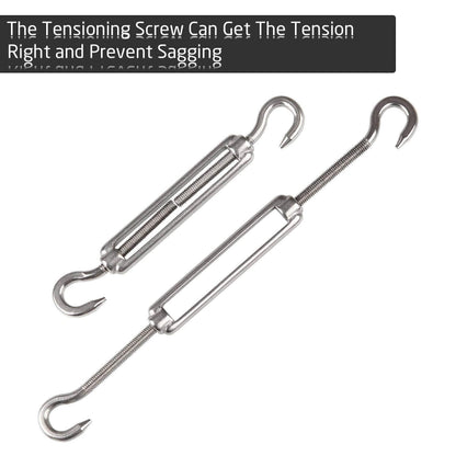 Shade Sail 304 Stainless Steel Accessories Outdoor Shade Flower Basket Screws Diamond Door Buckle, 18 PCS / M5 Set
