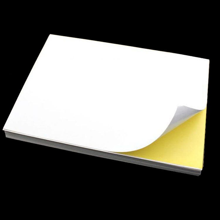 100 Sheets A4 Non-Adhesive Print Paper Blank Writing Adhesive Laser Inkjet Print Label Paper, Glossy, Matte