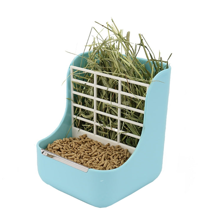 2 In 1 Rabbit Food Basin Frame Fixed Guinea Pig Food Box, Blue, Pink, Yellow