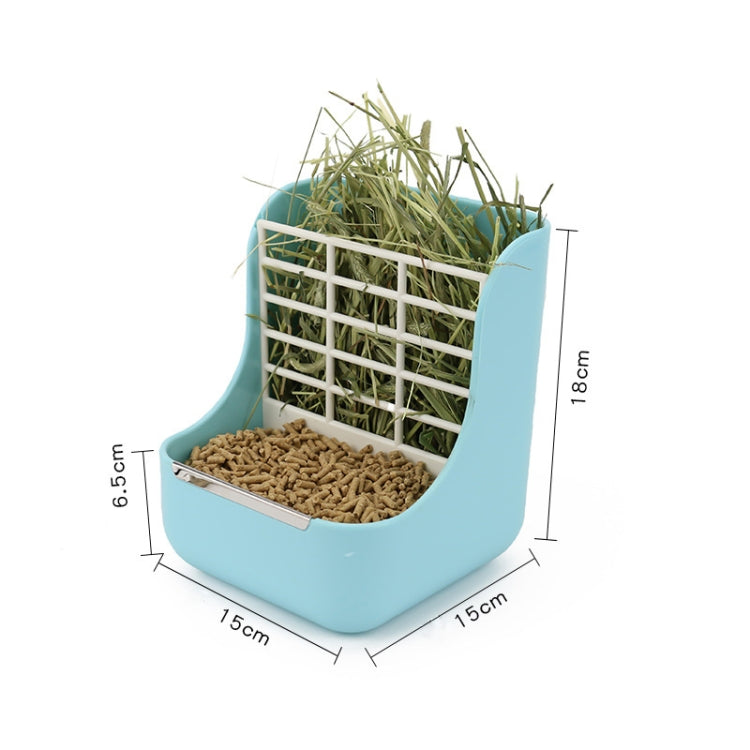 2 In 1 Rabbit Food Basin Frame Fixed Guinea Pig Food Box, Blue, Pink, Yellow