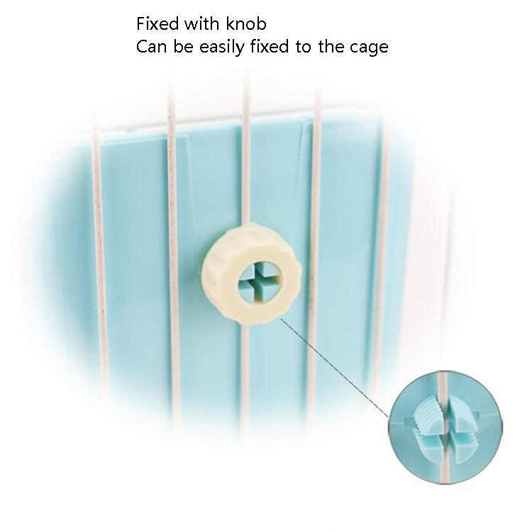2 In 1 Rabbit Food Basin Frame Fixed Guinea Pig Food Box, Blue, Pink, Yellow