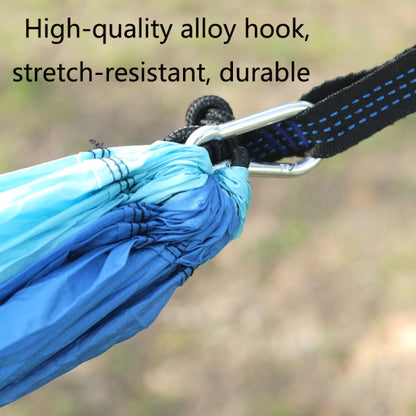 Outdoor Hammock Nylon Parachute Cloth Travel Camping Swing, Style:, 2.7m x 1.4m (Black+Gray), 3m x 2m (Black+Gray), 2.7m x 1.4m (Black+Red), 3m x 2m (Black+Red), 2.7m x 1.4m (Red+Sky Blue), 3m x 2m (Red+Sky Blue), 2.7m x 1.4m (Royal Blue+Dark Gray)
