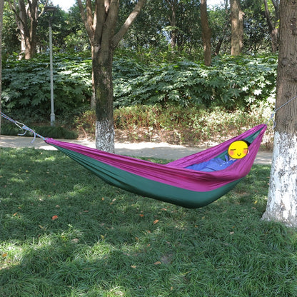 DR001 Outdoor Single Leisure Parachute Cloth Hammock Indoor Swing, 230x90cm Purple