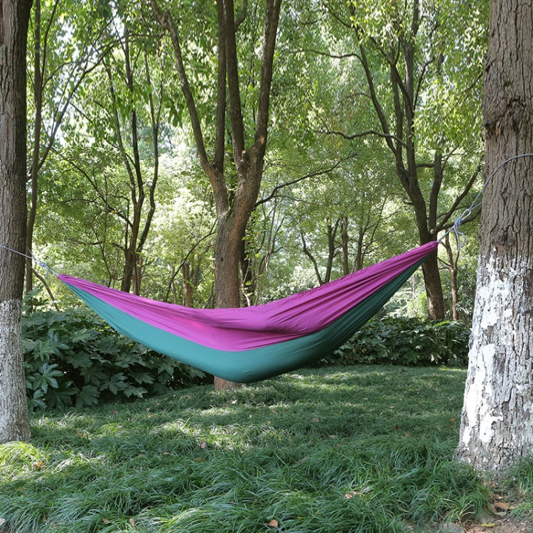 DR001 Outdoor Single Leisure Parachute Cloth Hammock Indoor Swing, 230x90cm Purple