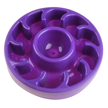 Dog Slow Food Bowl Pet Tattoo Deflection Bowl, Colorful Package