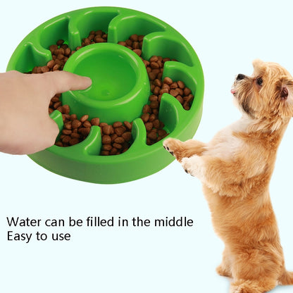 Dog Slow Food Bowl Pet Tattoo Deflection Bowl, Colorful Package