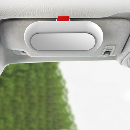 Car Glasses Case Multi-Function Automobile Inner Visor Storage Card, Back Single Snap Black, Back Single Snap White