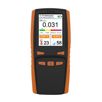 DM509-O3 Handheld Portable Ozone Analyzer O3 Ozone Gas Detector Intelligent Sensor Ozone Meter, Black Orange