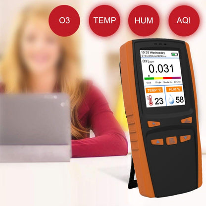DM509-O3 Handheld Portable Ozone Analyzer O3 Ozone Gas Detector Intelligent Sensor Ozone Meter, Black Orange