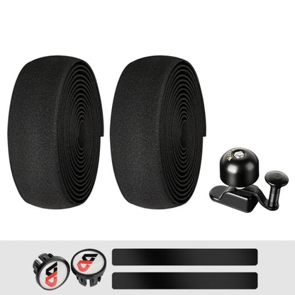 WEST BIKING YP1602782 Bicycle Bells With Supernouncing EVA Back Rubber Band Bell Combination Set, Black Tape + Black Bell, Red Tape + Black Bell, Colored Tape + Black Bell, White Black Gray Tape + Black Bell