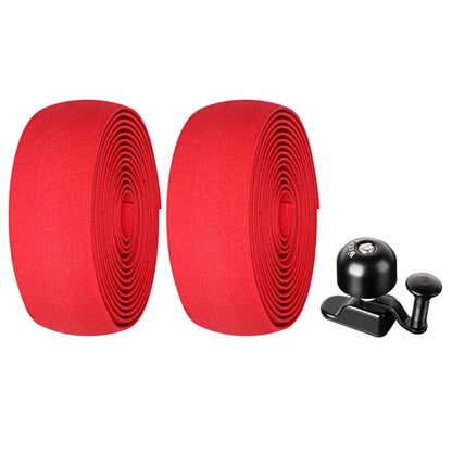 WEST BIKING YP1602782 Bicycle Bells With Supernouncing EVA Back Rubber Band Bell Combination Set, Black Tape + Black Bell, Red Tape + Black Bell, Colored Tape + Black Bell, White Black Gray Tape + Black Bell